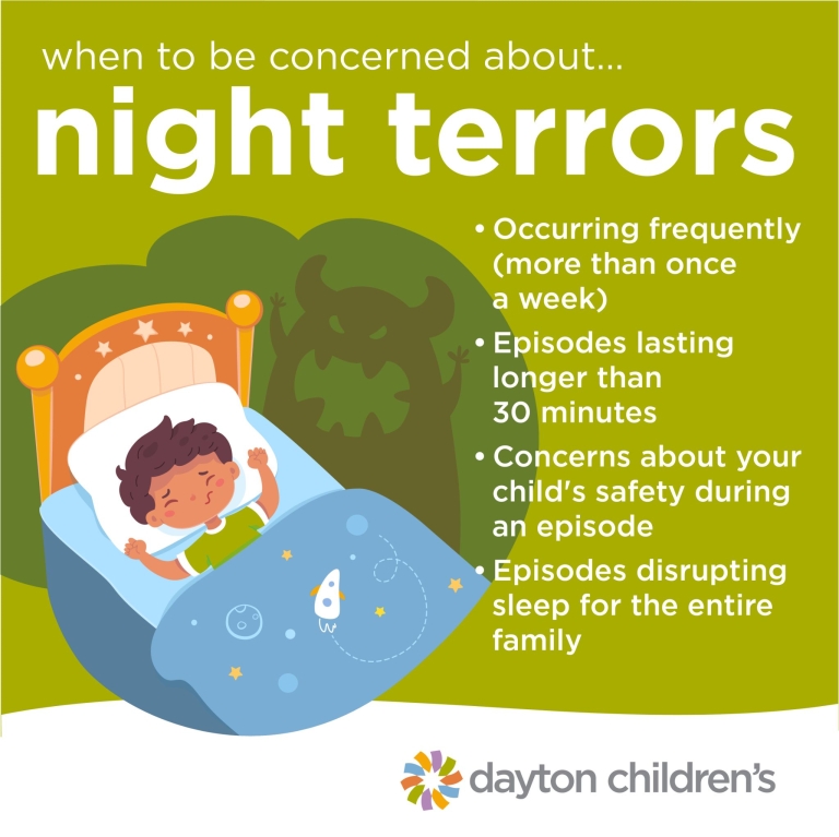 when to be concerned about night terrors