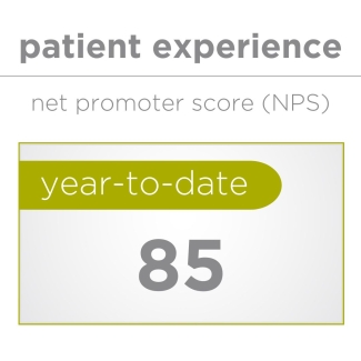 net promoter score equals 85