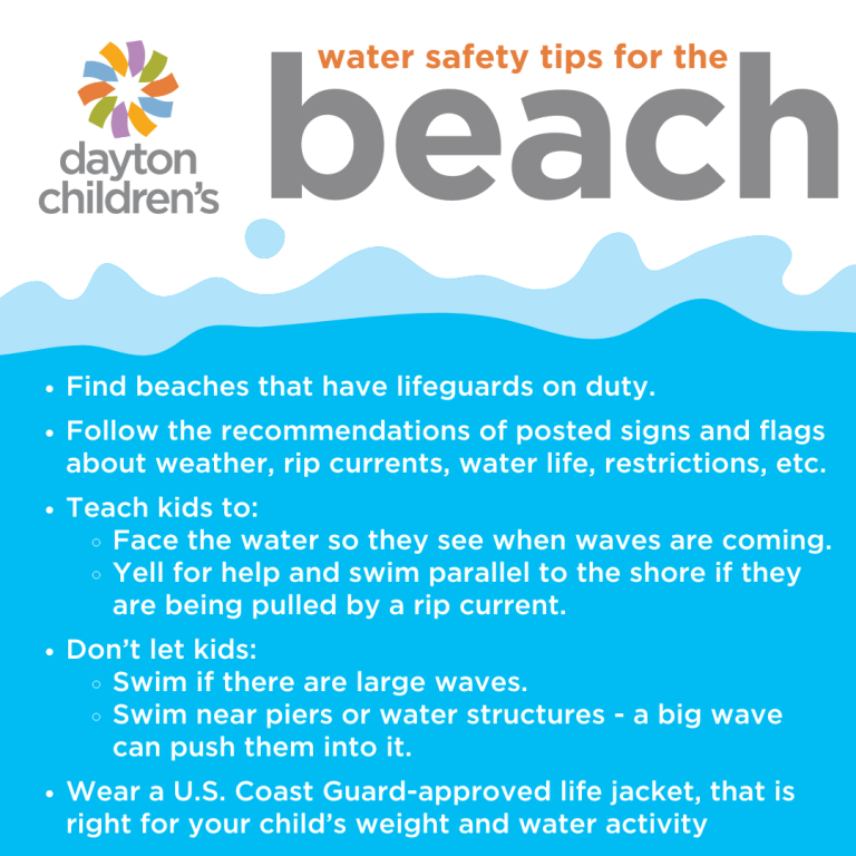 Dayton Children's water safety tips for the beach