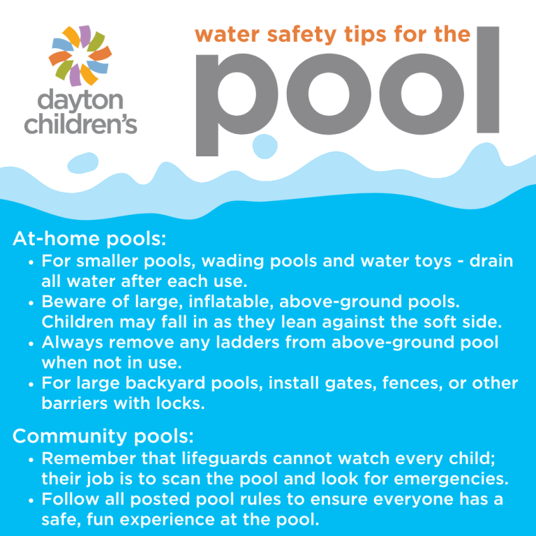 Dayton Children's water safety tips for the pool