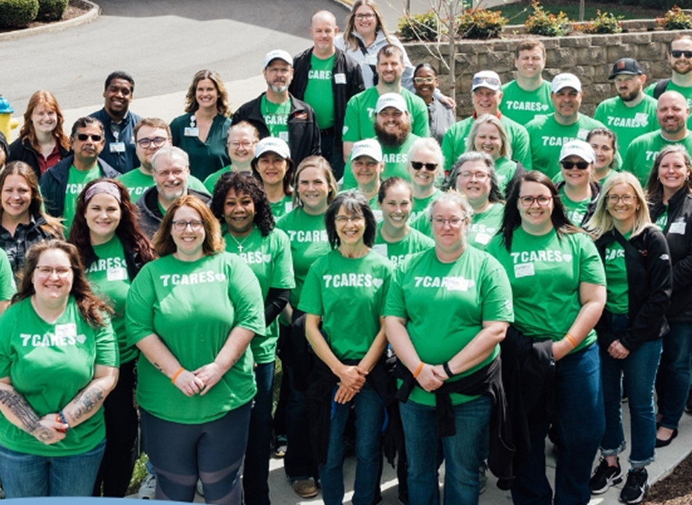 7-Eleven corporate group volunteering at Dayton Children’s Hospital.