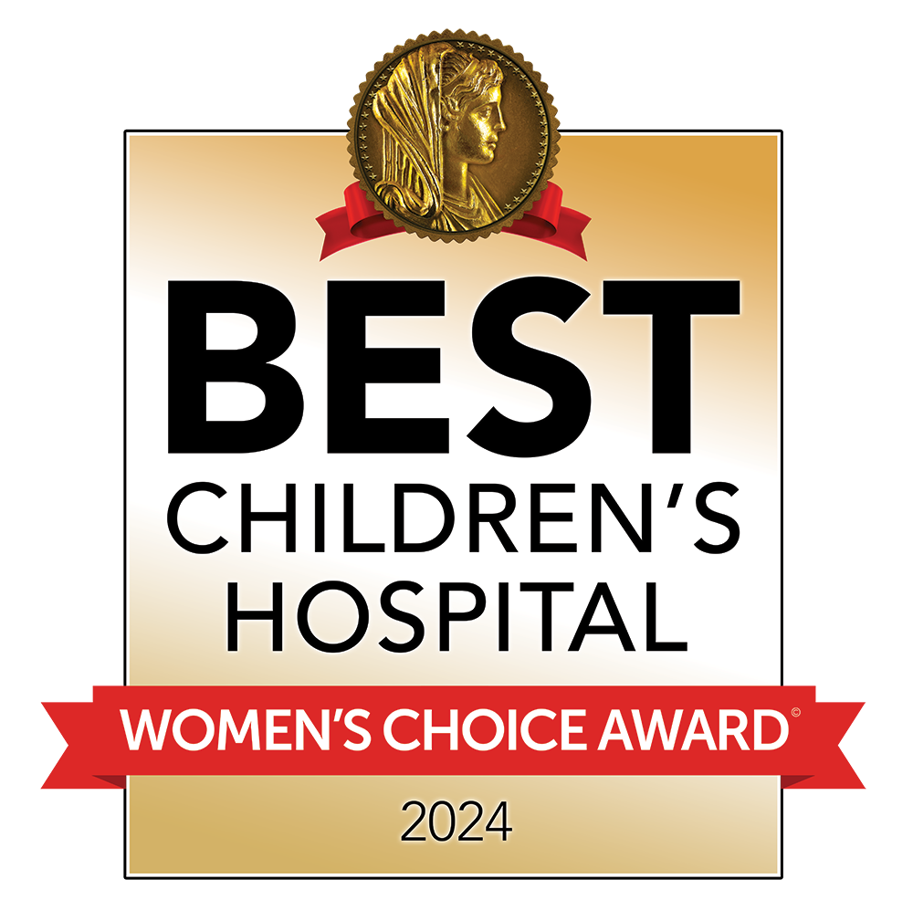 Best Children’s Hospital 2024 Women’s Choice Award badge