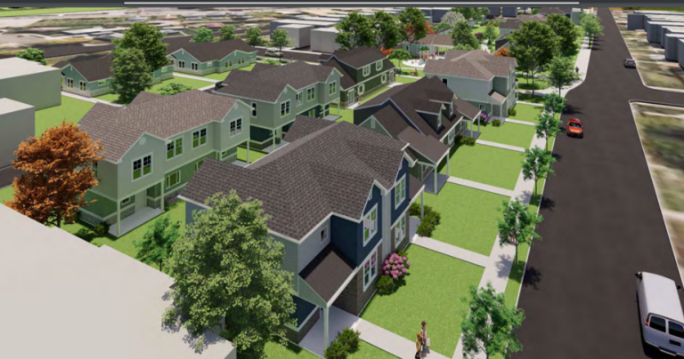 digital rendering of multi-family homes for kinship families