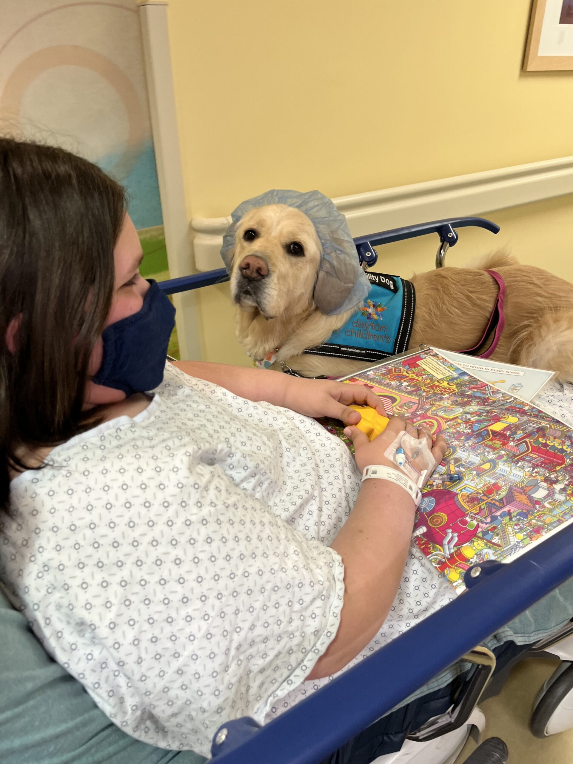 Lexie and Peppermint at an appointment