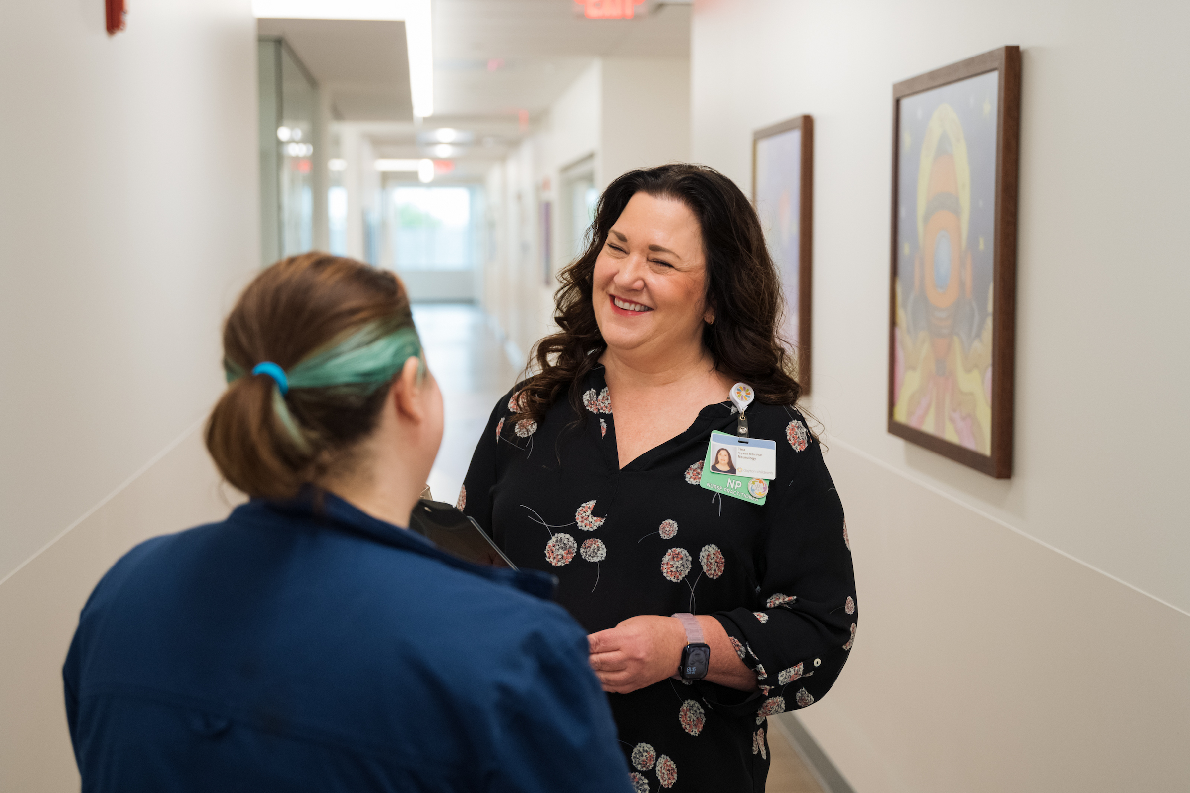 Dayton Children's provider supporting staff member through a child’s current case.
