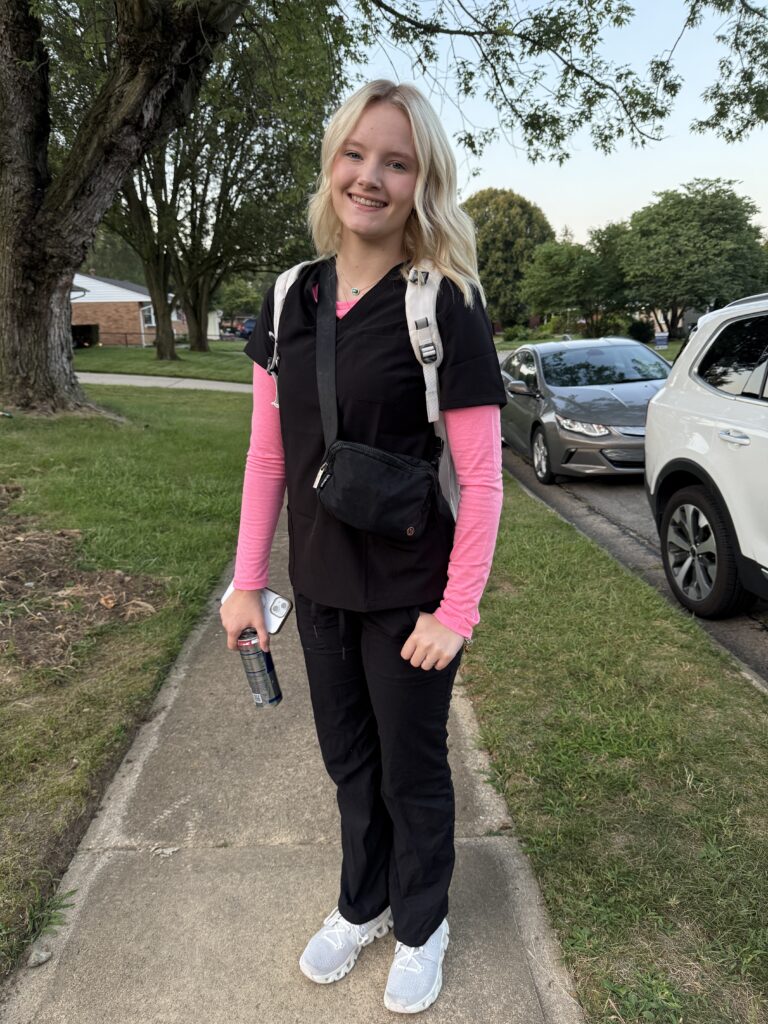 young female athlete posing