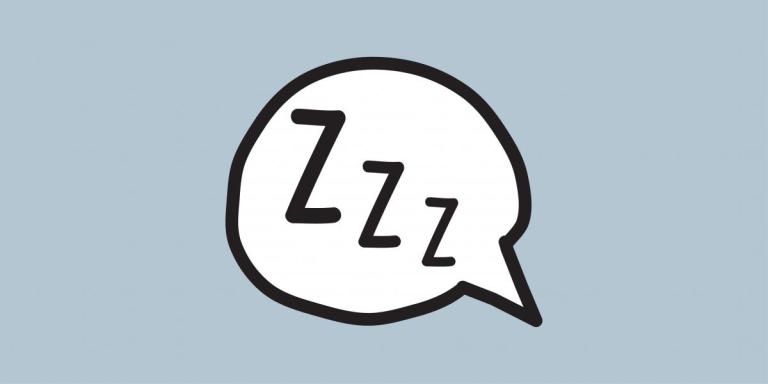 speech bubble icon representing sleep