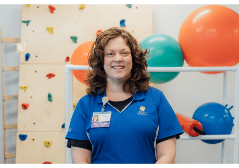 Lora Scott, MD, poses for a photo at Dayton Children's Center for the Female Athlete