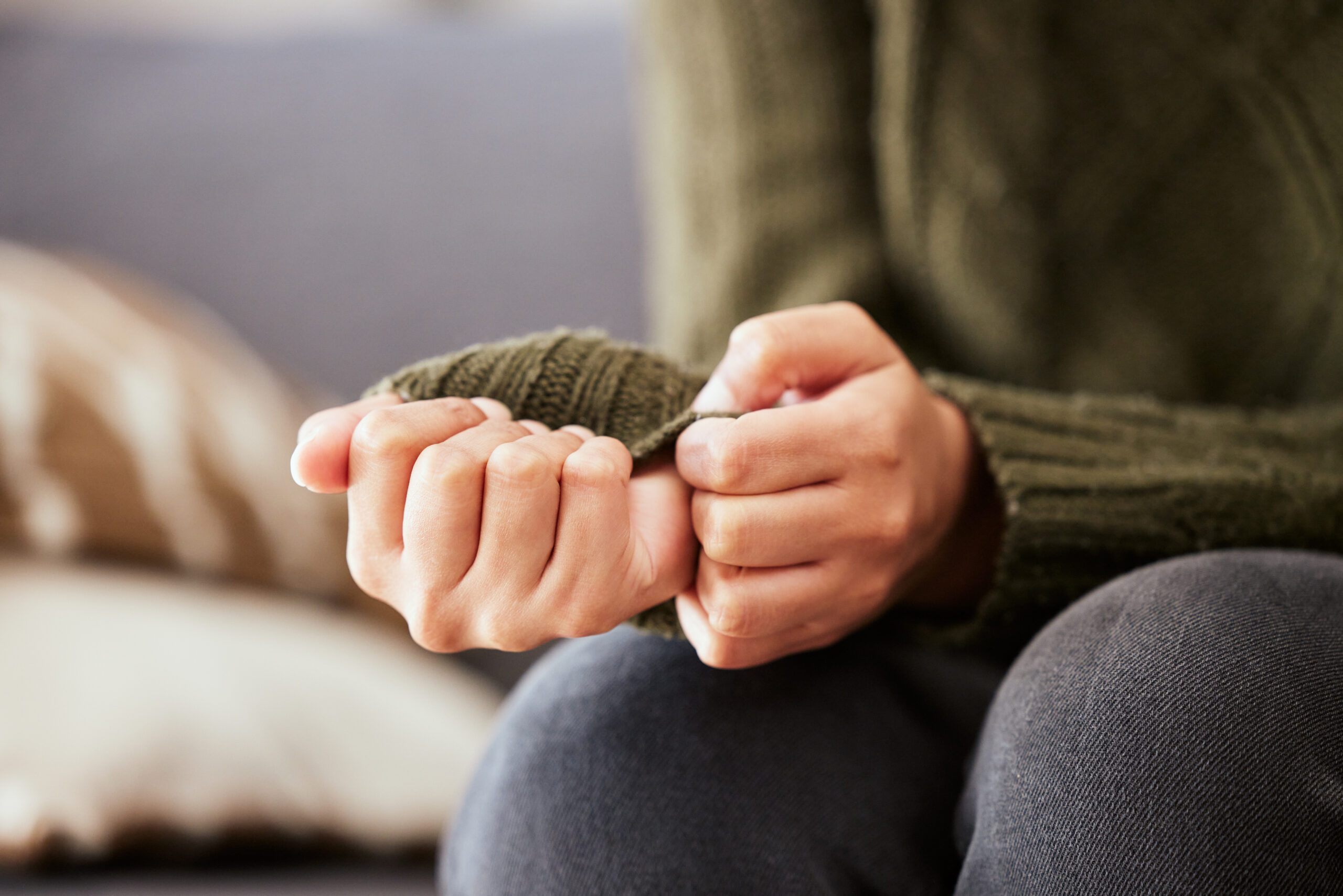a young person struggles with anxiety