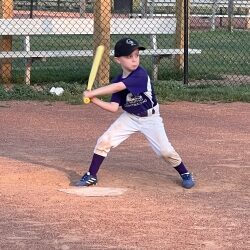 Eric is back on the baseball field